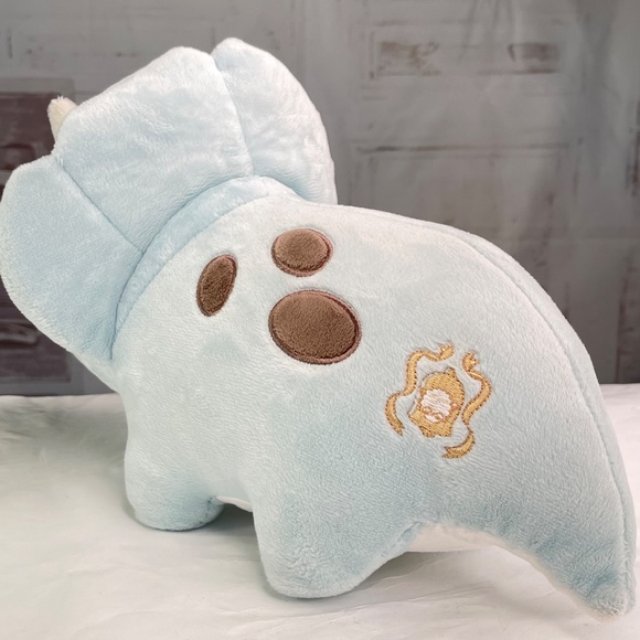 Bellzi Seri The Triceratops Dinosaur Blue Plush Toy 12 Inches Stuffed Animal - Picture 3 of 16